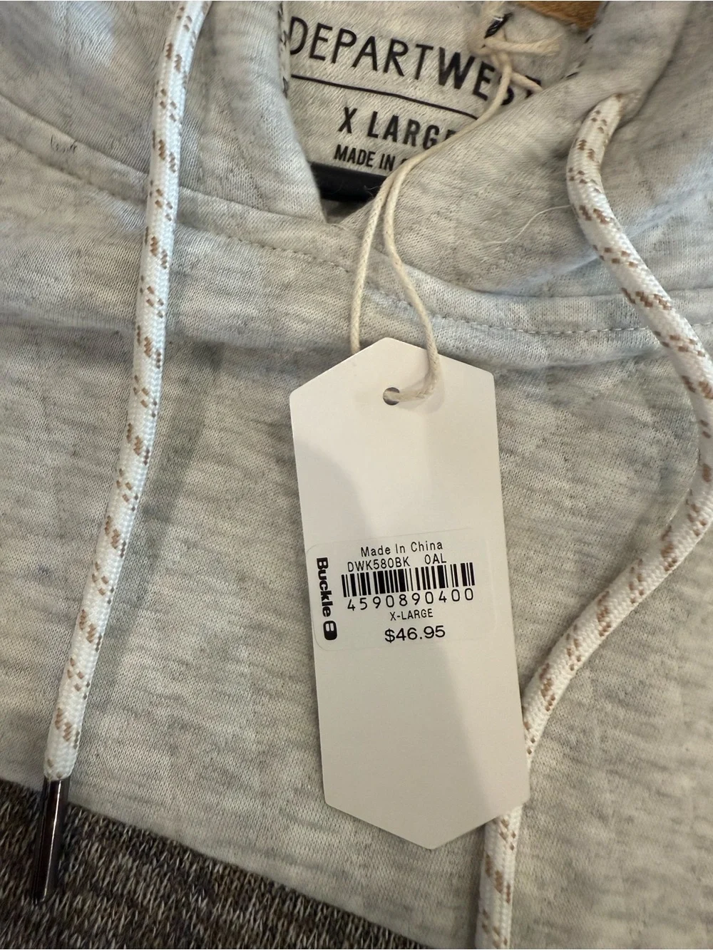 Men's Two-Tone Gray Hooded Pullover Sweatshirt